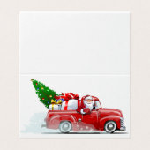 Kerstkaart met groet kaart (Buitenkant ongevouwen)