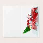 Kerstkaart met groet kaart (Buitenkant ongevouwen)