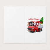 Kerstkaart met groet kaart (Buitenkant ongevouwen)