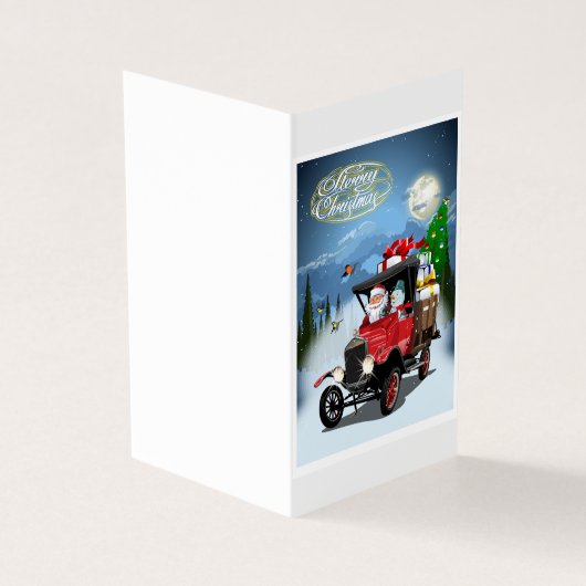 Kerstkaart met groet kaart (Buitenkant)