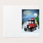 Kerstkaart met groet kaart (Buitenkant ongevouwen)