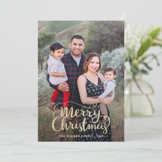 kerstkaart met handschrift (Staand voorkant)