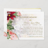 Kerstkaart met hartelijke dankbetuiging voor overl briefkaart (Voorkant / Achterkant)