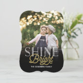 Kerstkaart met heldere glans (Staand voorkant)