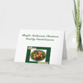 Kerstkaart met heldere paddestoelen feestdagen kaart (Achterkant)