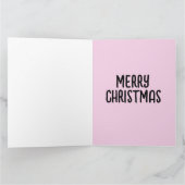 KERSTKAART MET HET ACHTERGROND VAN EEN BIGGETJE KAART (Binnen)