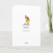 Kerstkaart met het golfing van de illustratie van feestdagen kaart (Achterkant)