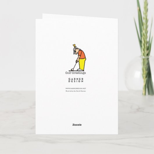 Kerstkaart met het golfing van de illustratie van feestdagen kaart (Achterkant)