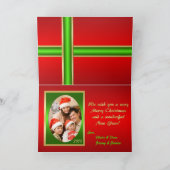 Kerstkaart met het Tussenvoegsel van de Foto van Feestdagen Kaart (Binnen)