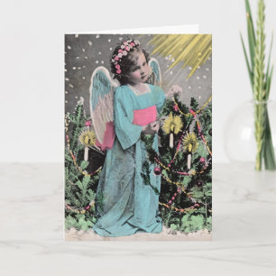 Kerstkaart met het Vintage Type van Tin Feestdagen Kaart