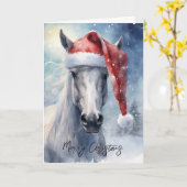 Kerstkaart met het witte paard van Sinterklaas Kaart (Gele Bloem)