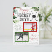Kerstkaart met hockeyfoto kaart (Staand voorkant)
