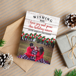Kerstkaart met Holiday Charm voor de hele familie Save The Date