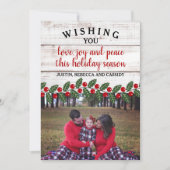 Kerstkaart met Holiday Charm voor de hele familie Save The Date (Voorkant)