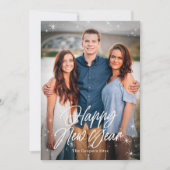 Kerstkaart met Holiday Sparks Gelukkig Nieuwjaar (Voorkant)