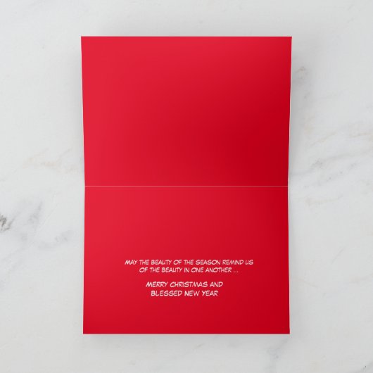 Kerstkaart met Holly Kaart (Binnen)