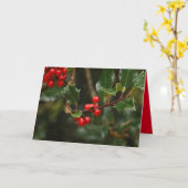 Kerstkaart met Holly Kaart (Gele Bloem)
