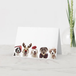 KERSTKAART MET HONDEN DIE KERST Vieren Bedankkaart