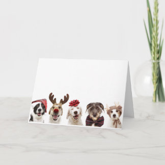 KERSTKAART MET HONDEN DIE KERST Vieren Bedankkaart