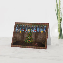 Kerstkaart met Honden Feestdagen Kaart
