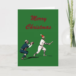  kerstkaart met honkbal feestdagen kaart