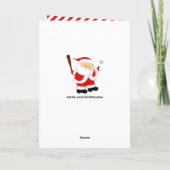 Kerstkaart met honkbal kerstgroet feestdagen kaart (Achterkant)