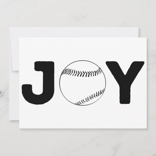 Kerstkaart met honkbal plat ontwerp (Voorkant)