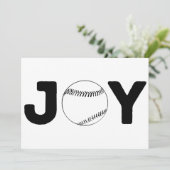 Kerstkaart met honkbal plat ontwerp (Staand voorkant)