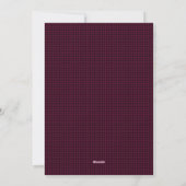 Kerstkaart met houndstooth-vakantiefoto (Achterkant)