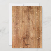 Kerstkaart met houten achtergrond en aangepaste fo (Achterkant)