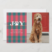 Kerstkaart met huisdierenfoto's vol JOY Kaart (Voorkant)