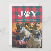 Kerstkaart met huisdierfoto JOY Filled Paws Kaart (Voorkant)