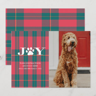 Kerstkaart met huisdierfoto's van JOY Filled Paws Kaart