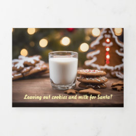 Kerstkaart met huisdiervriendelijk koekjesrecept drieluik wenskaart