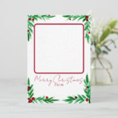 Kerstkaart met Hulst (Staand voorkant)