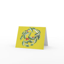 Kerstkaart met hulst