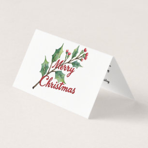 Kerstkaart met hulst kaart