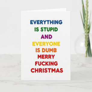 Kerstkaart met humor voor volwassenen kaart