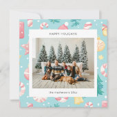 Kerstkaart met Illustraties in Pastelkleur (Voorkant)