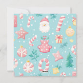 Kerstkaart met Illustraties in Pastelkleur (Achterkant)
