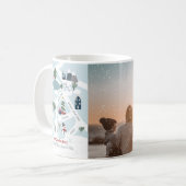 kerstkaart met illustraties koffiemok (Voorkant links)