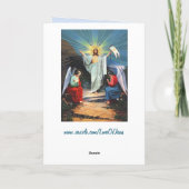 kerstkaart met Jezus en engelen Kaart (Achterkant)