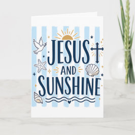 Kerstkaart met Jezus en Zonneschijn Kaart