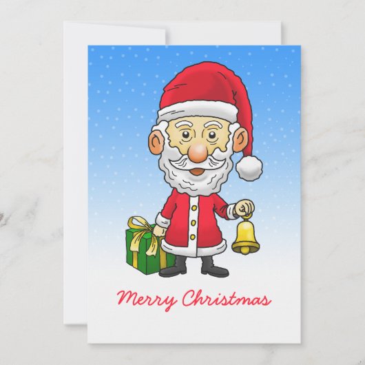 Kerstkaart met Jingle Bells en Sinterklaas (Voorkant)