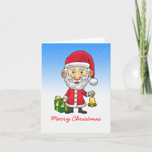 Kerstkaart met Jingle Bells met foto van Kerstman Kaart