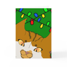 Kerstkaart met Jingle Claws - Leuke Kattenontwerp