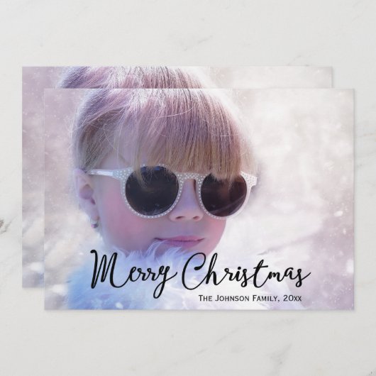 Kerstkaart met jouw foto (Voorkant / Achterkant)