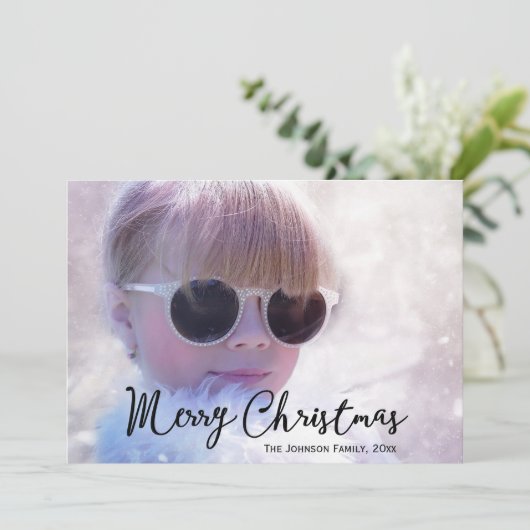 Kerstkaart met jouw foto (Staand voorkant)