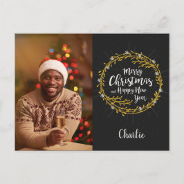 KERSTKAART met jouw foto & naam Feestdagenkaart