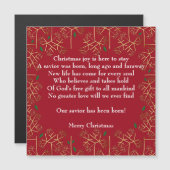 kerstkaart met joy Magnet (Voorkant / Achterkant)